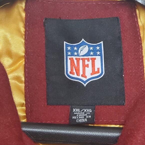 Redskins NFL Wool G-III Apparel Group 2XL Zip Up Bomber Jacket Coat - Picture 6 of 14